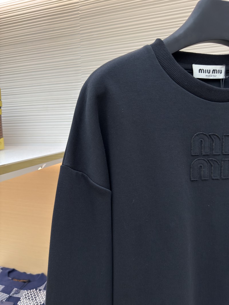 Miu Miu Embroidered Burnout Logo Long Sleeve 2 3