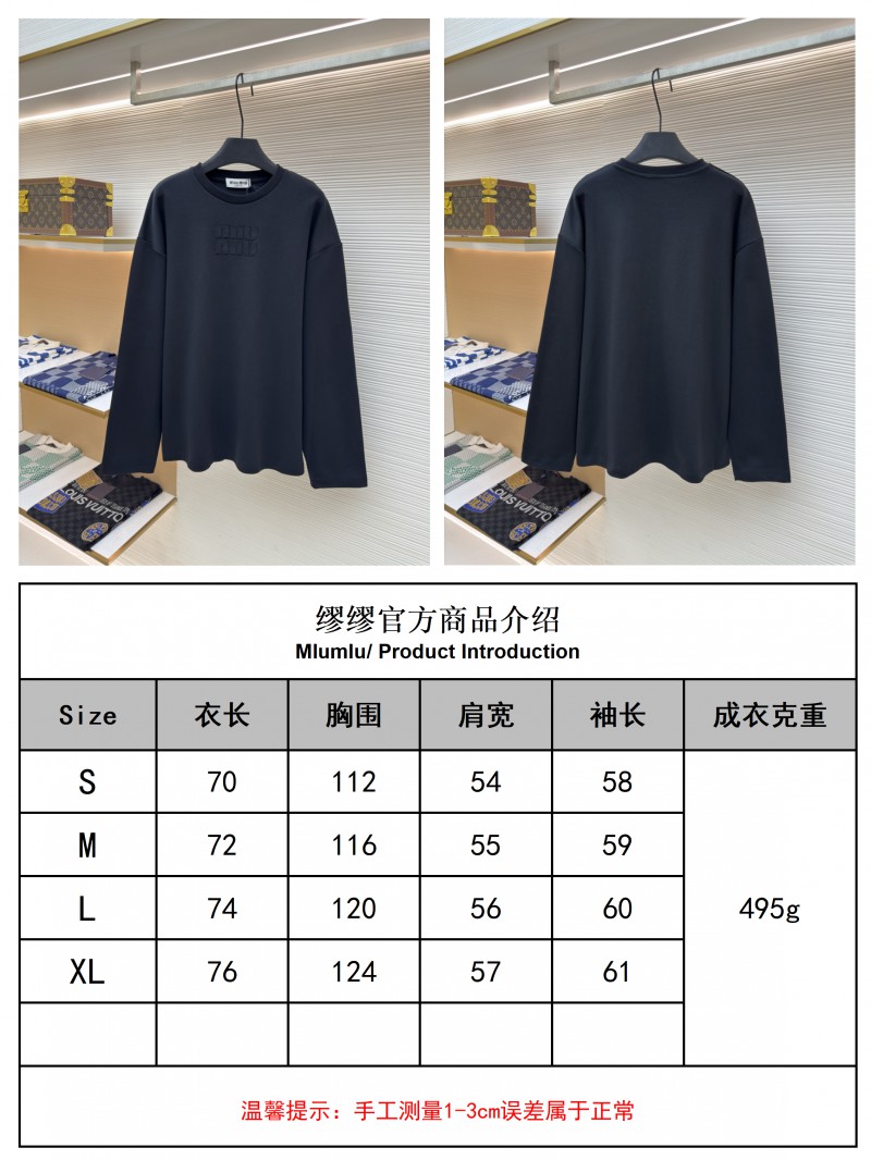 Miu Miu Embroidered Burnout Logo Long Sleeve 2 9