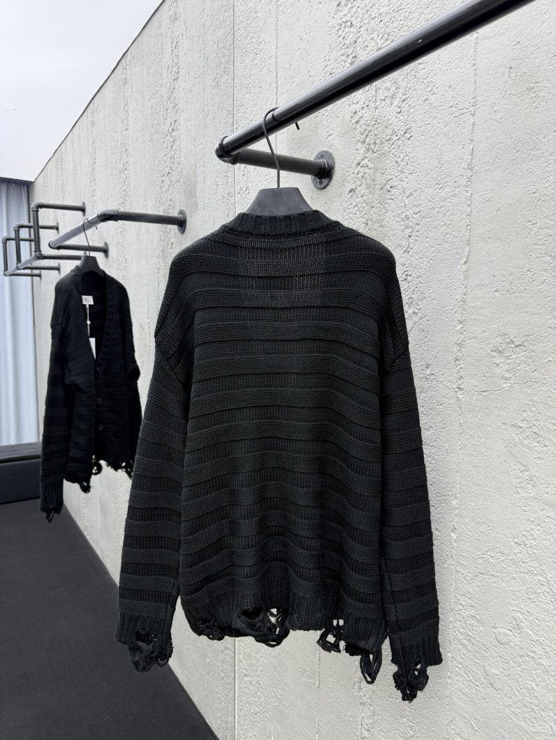 Maison Margiela Wool Blend Destroyed Cardigan 1
