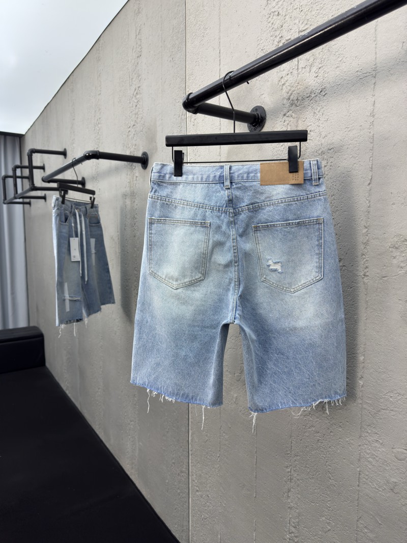 Maison Margiela Distressed Denim Sticker Shorts 1