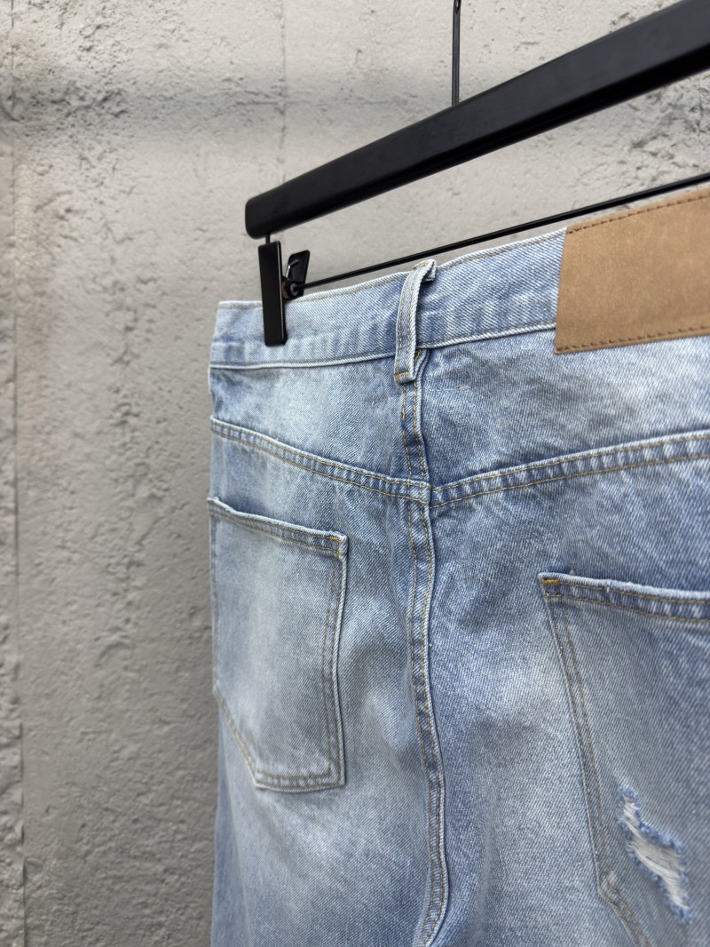 Maison Margiela Distressed Denim Sticker Shorts 8