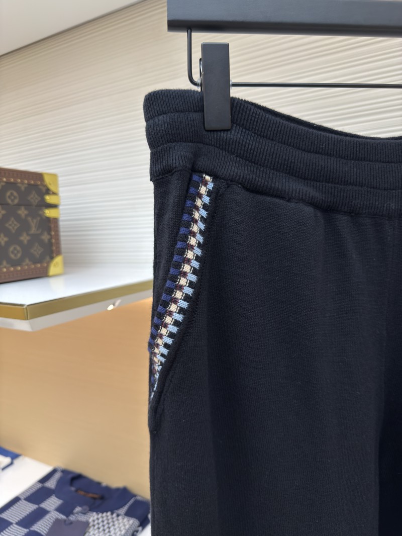 LV Letter Print Elastic Waist Knit Sweatpants 3