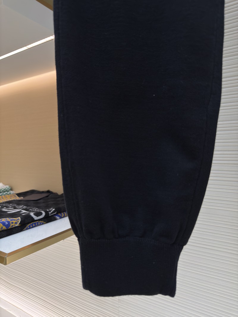 LV Letter Print Elastic Waist Knit Sweatpants 5
