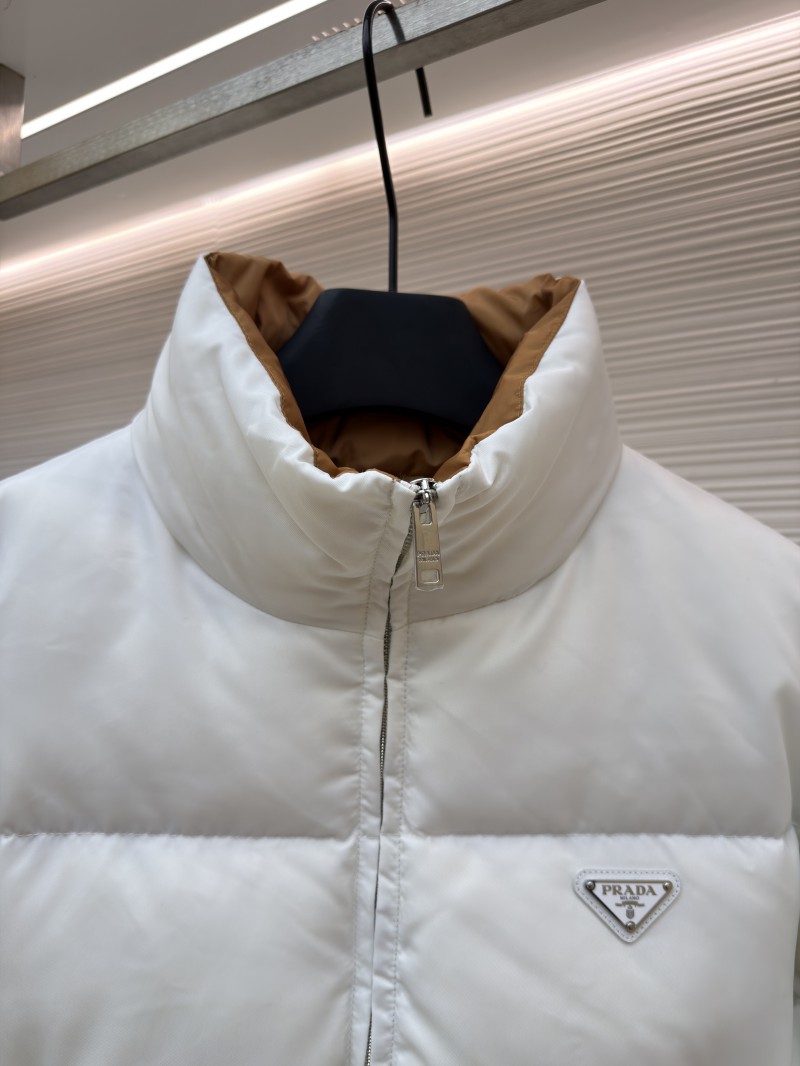 Prada High-Waisted Stand Collar Down Jacket 1 2