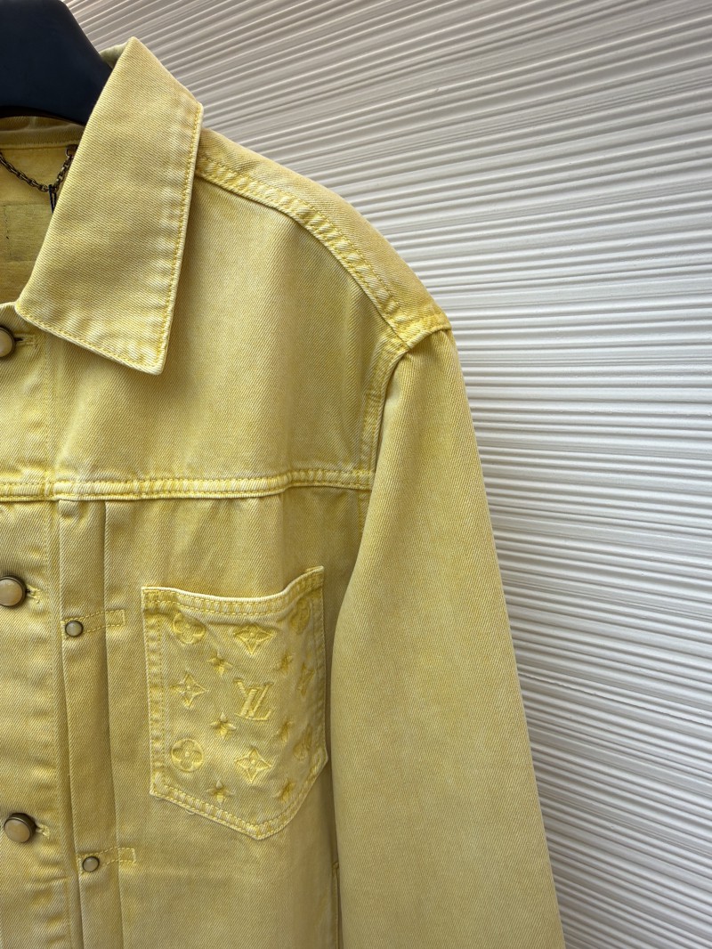 LV Dyed Embossed Denim Jacket Coat 4