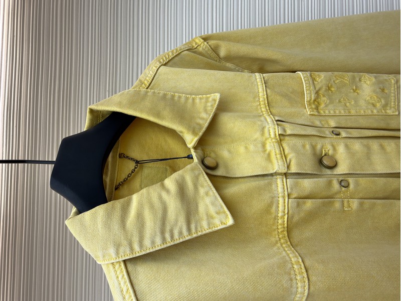 LV Dyed Embossed Denim Jacket Coat 7