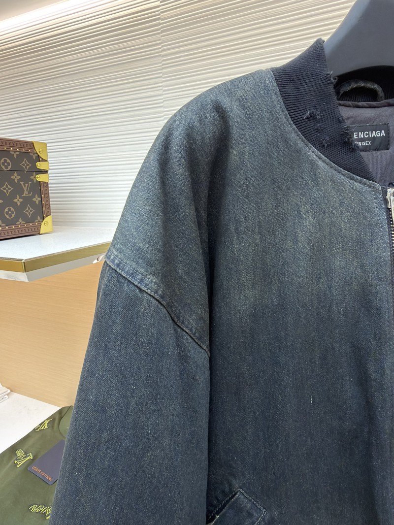 Balenciaga Denim Mud-Dyed Lightweight Cotton Jacket 3