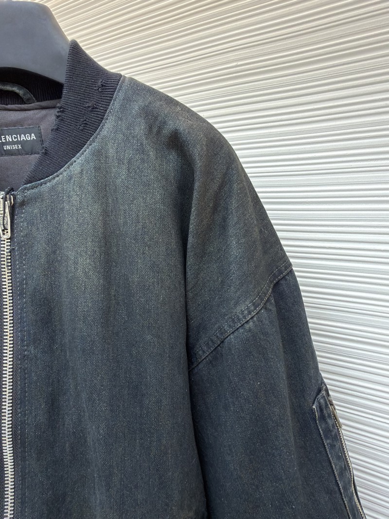 Balenciaga Denim Mud-Dyed Lightweight Cotton Jacket 4