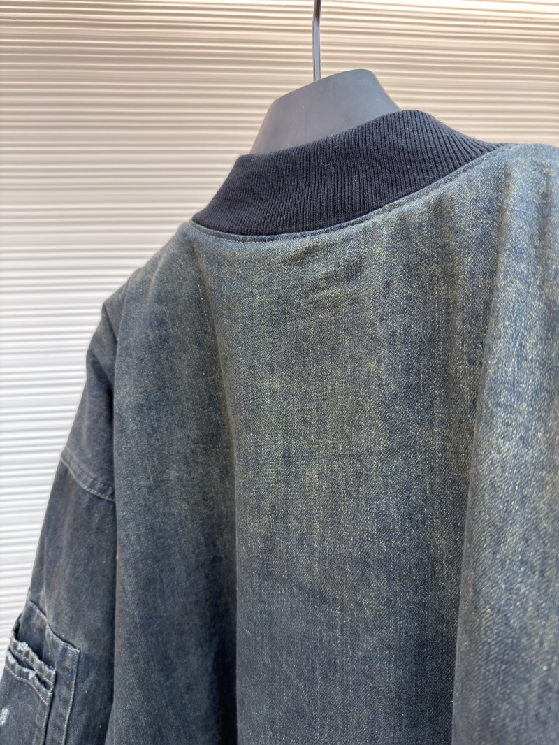 Balenciaga Denim Mud-Dyed Lightweight Cotton Jacket 8