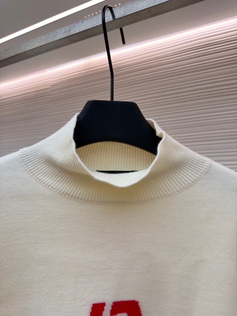 Balenciaga SKI Collection Letter Jacquard Turtleneck Sweater 2