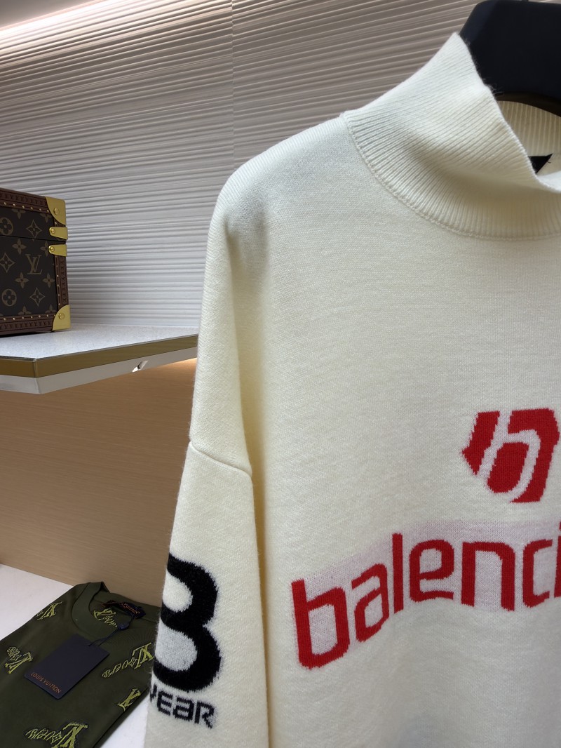 Balenciaga SKI Collection Letter Jacquard Turtleneck Sweater 3