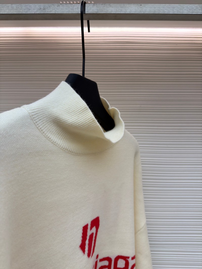 Balenciaga SKI Collection Letter Jacquard Turtleneck Sweater 7