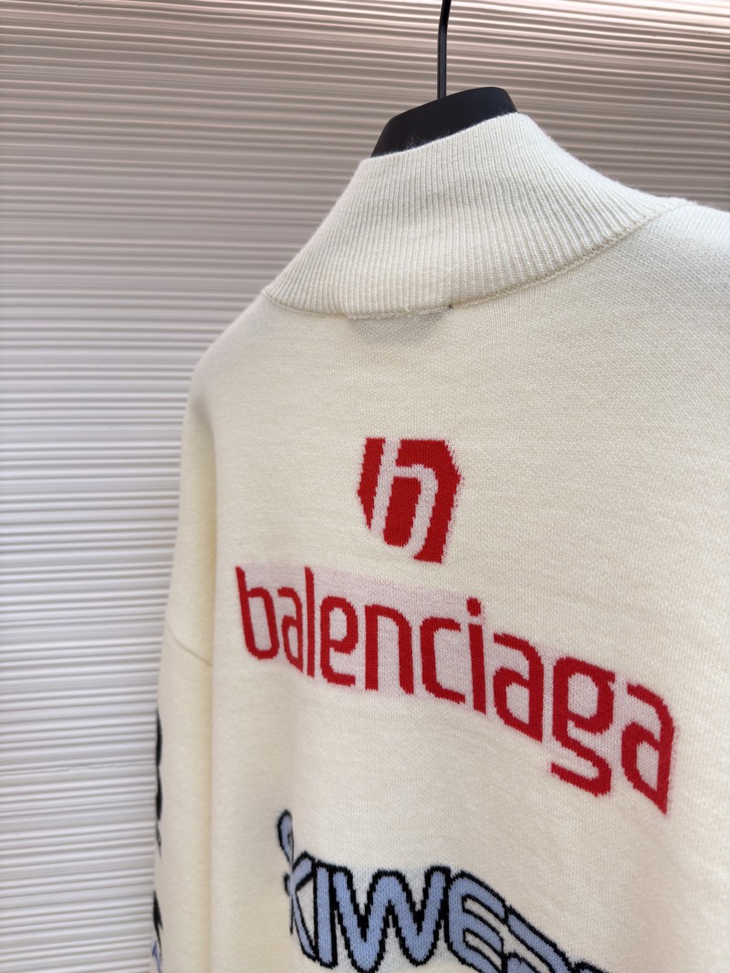 Balenciaga SKI Collection Letter Jacquard Turtleneck Sweater 8