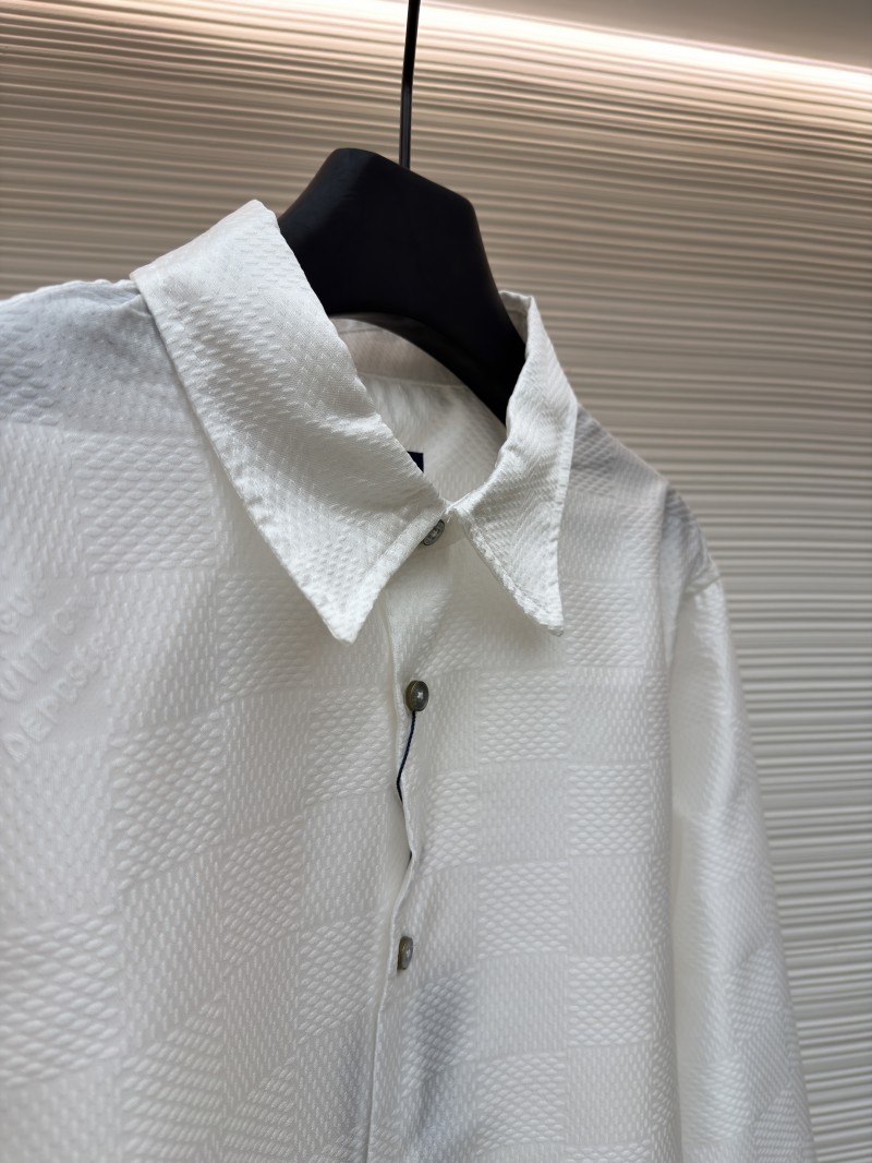 LV Checkered Jacquard Long-Sleeve Shirt 1 7