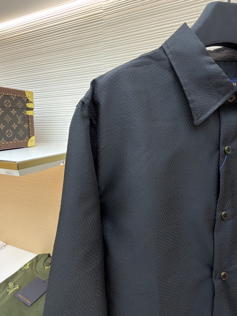 LV Checkered Jacquard Long-Sleeve Shirt 2 3