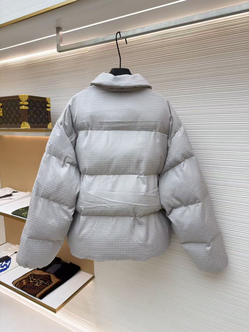 Miu Miu Full-Print Jacquard Lapel Down Jacket 1 1