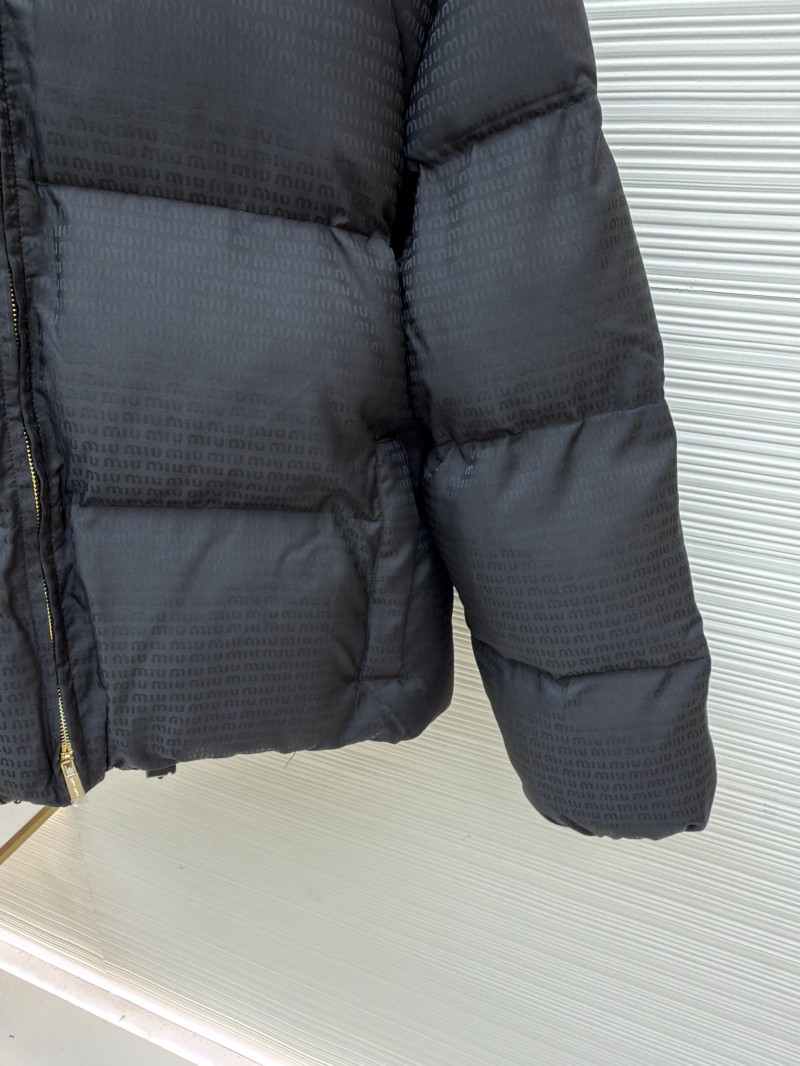 Miu Miu Full-Print Jacquard Lapel Down Jacket 2 6
