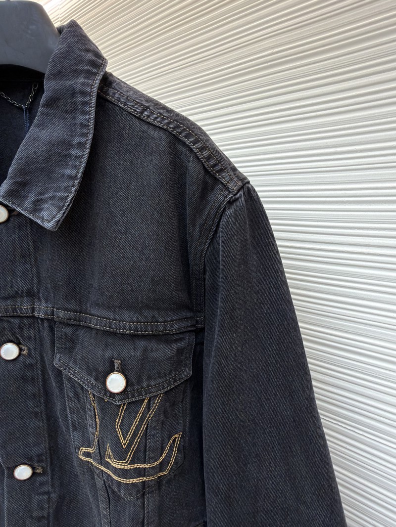 LV Sandwashed Tannin Embroidered Denim Jacket 4