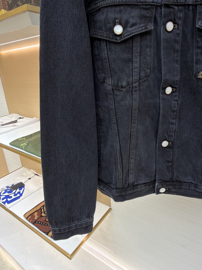 LV Sandwashed Tannin Embroidered Denim Jacket 5