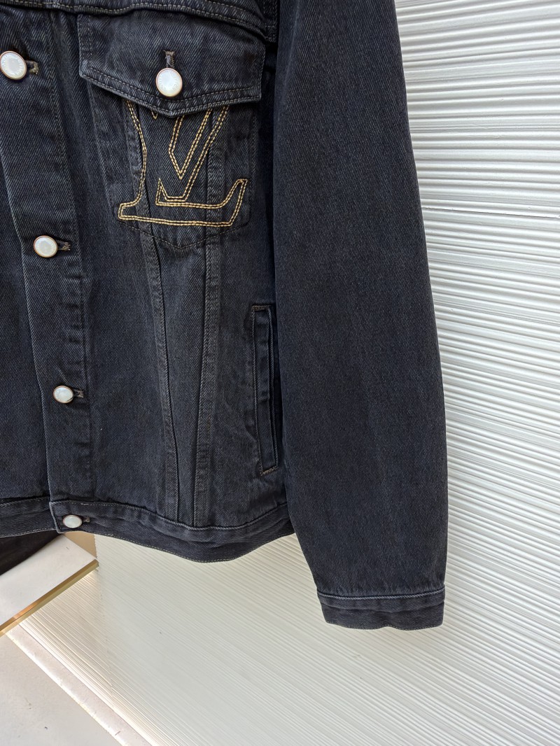LV Sandwashed Tannin Embroidered Denim Jacket 6