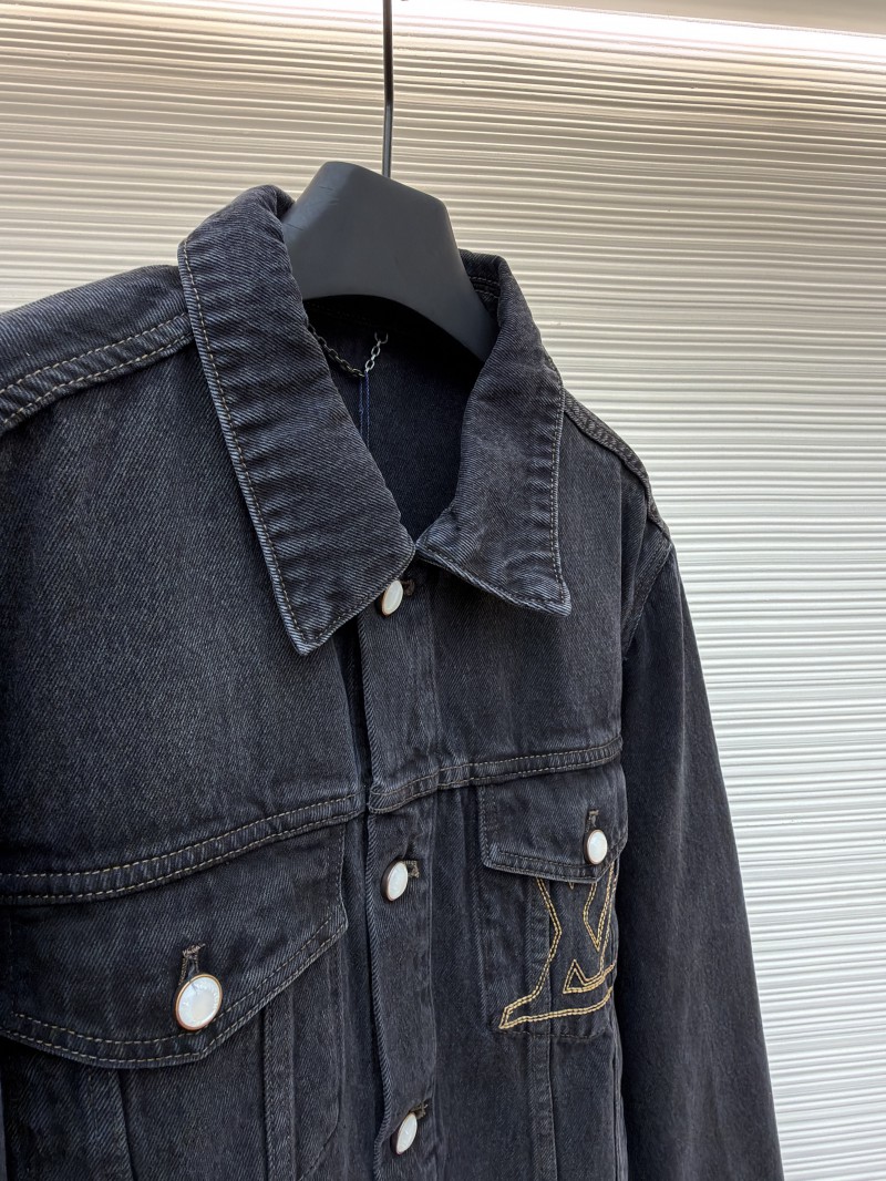 LV Sandwashed Tannin Embroidered Denim Jacket 7