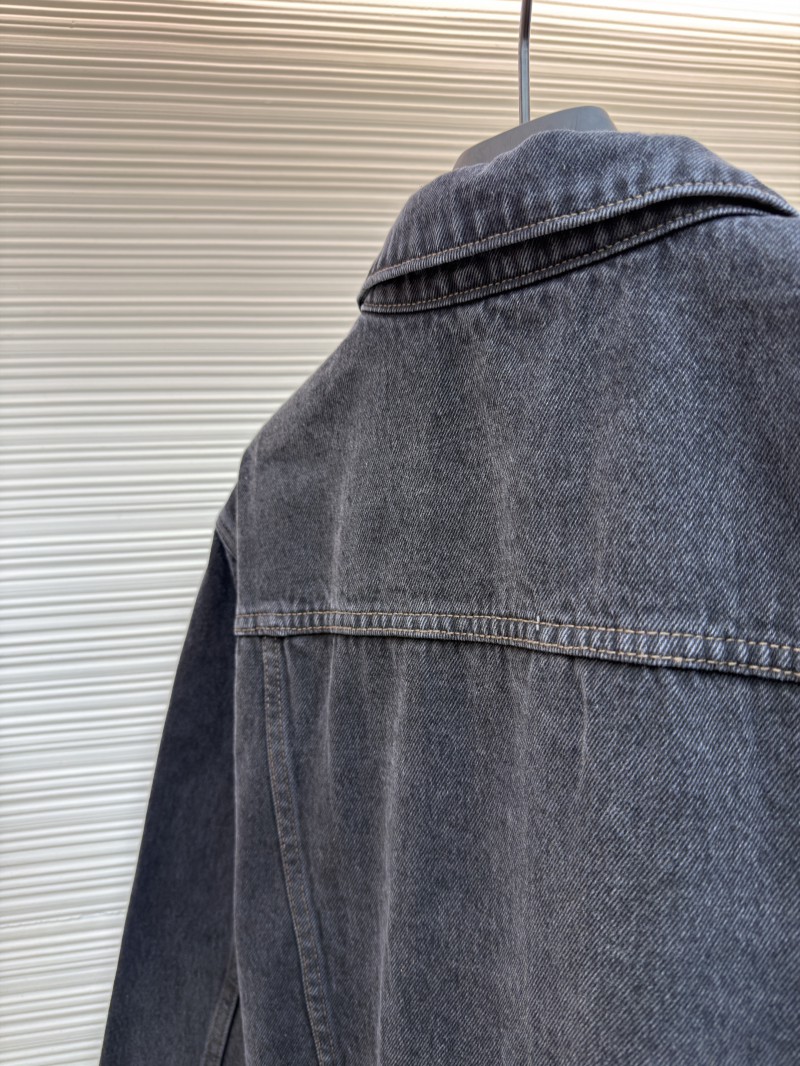 LV Sandwashed Tannin Embroidered Denim Jacket 8