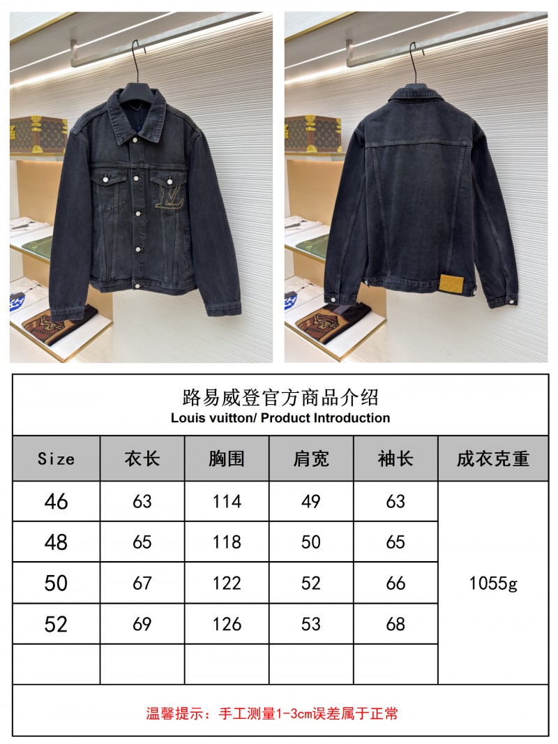 LV Sandwashed Tannin Embroidered Denim Jacket 9