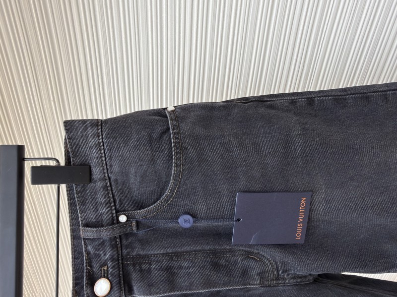 LV Patchwork Letter Denim Jeans 4
