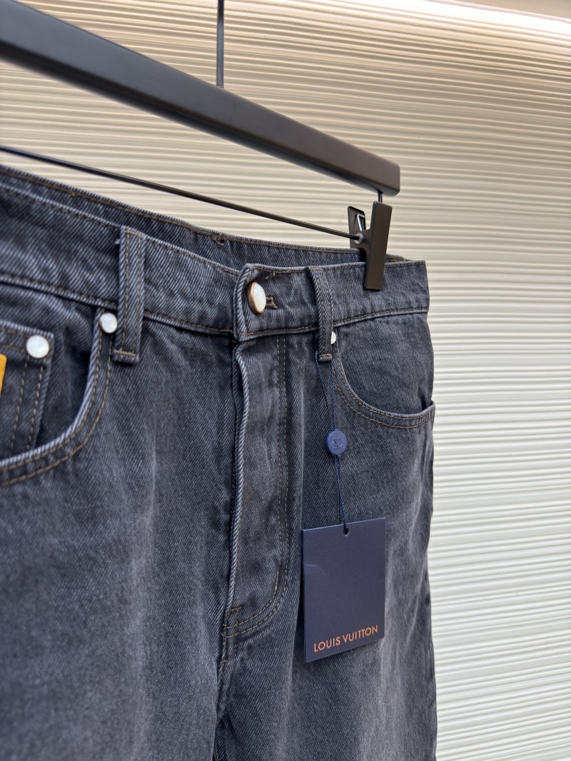 LV Patchwork Letter Denim Jeans 7