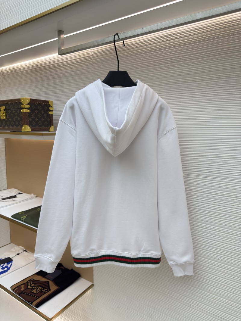 Gucci Drop-Shoulder Long-Sleeve Zipper Hooded Sweatshirt 1