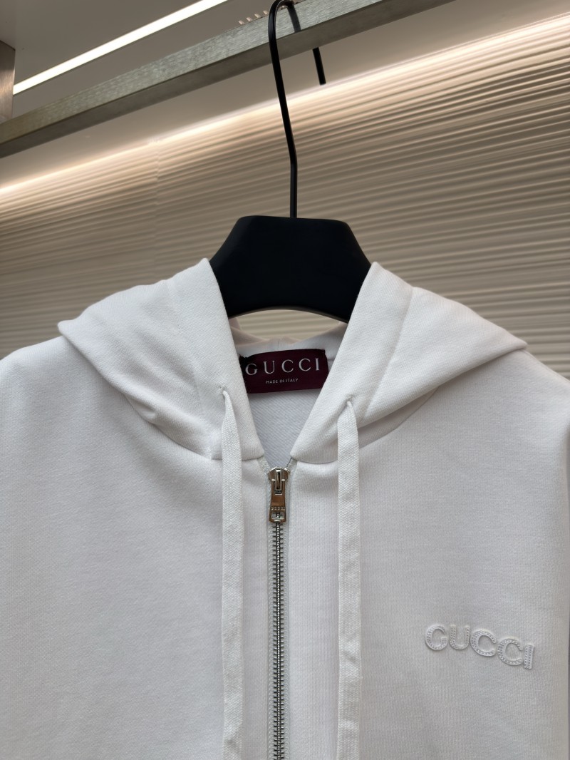 Gucci Drop-Shoulder Long-Sleeve Zipper Hooded Sweatshirt 2