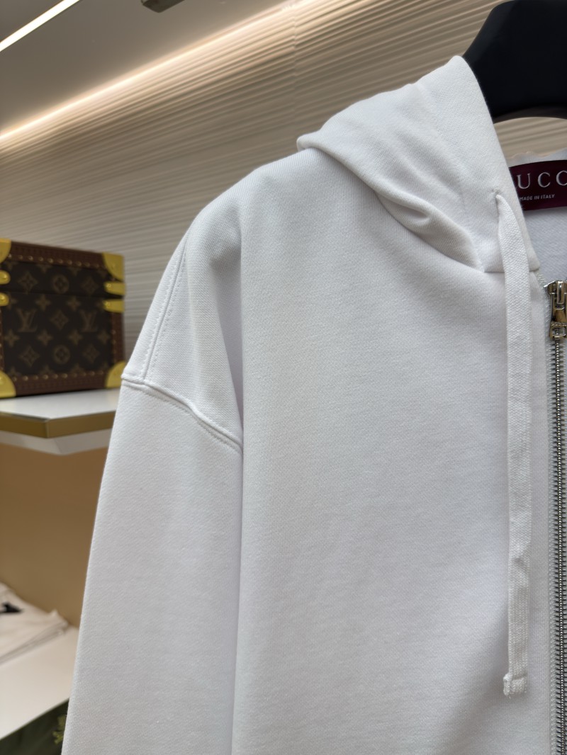 Gucci Drop-Shoulder Long-Sleeve Zipper Hooded Sweatshirt 3