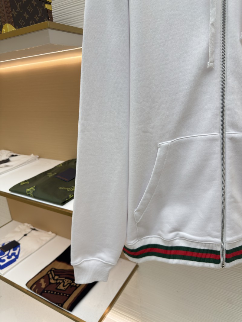 Gucci Drop-Shoulder Long-Sleeve Zipper Hooded Sweatshirt 5
