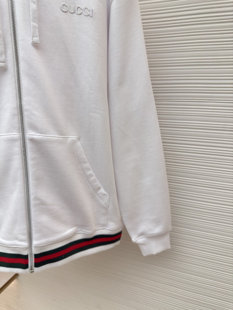 Gucci Drop-Shoulder Long-Sleeve Zipper Hooded Sweatshirt 6