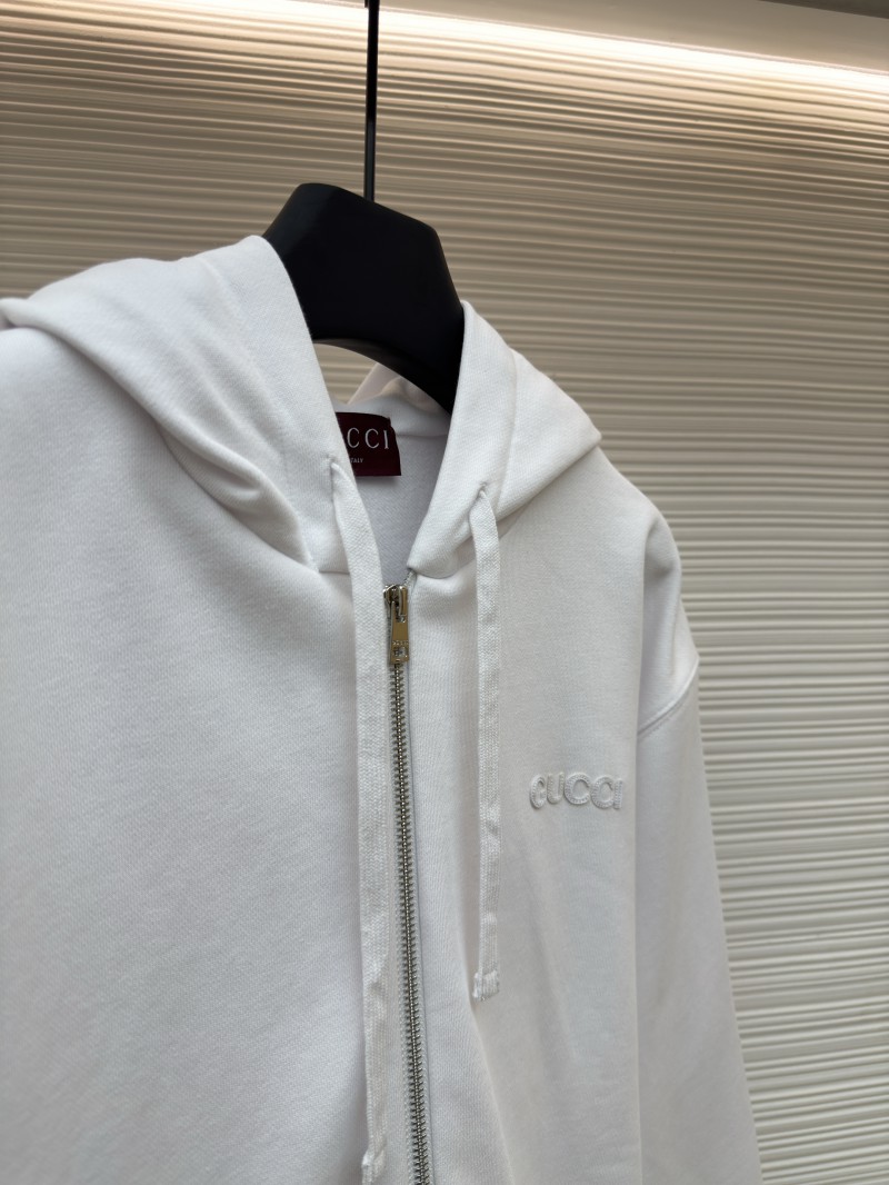 Gucci Drop-Shoulder Long-Sleeve Zipper Hooded Sweatshirt 7