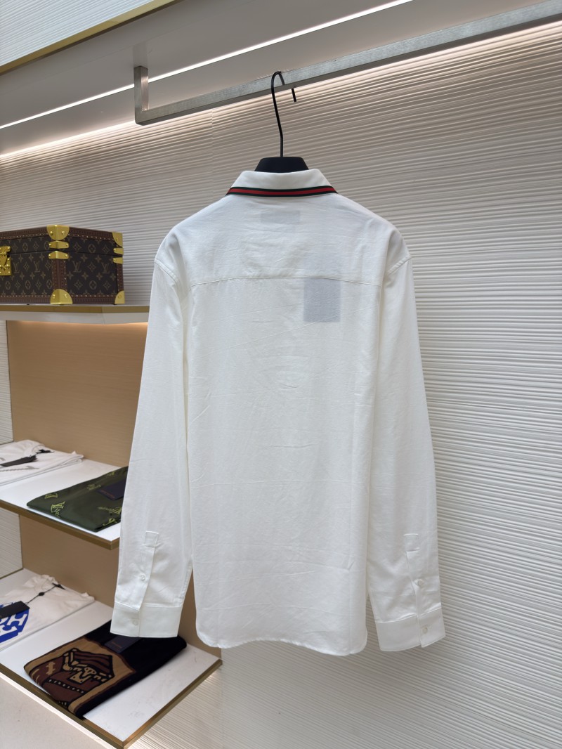 Gucci Pointed Collar Single-Button Long-Sleeve Shirt 1