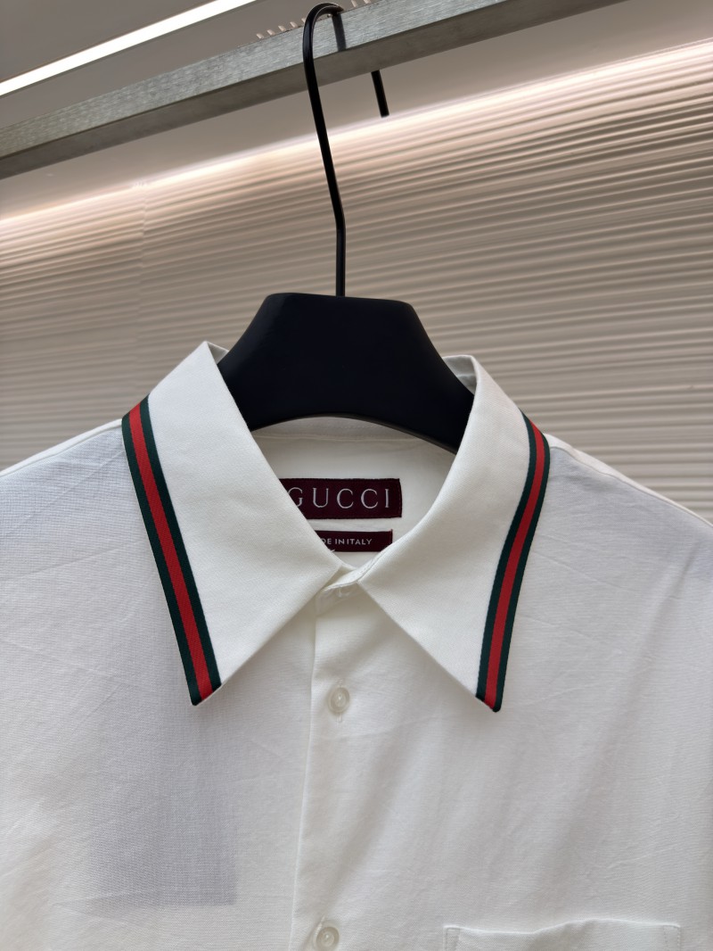 Gucci Pointed Collar Single-Button Long-Sleeve Shirt 2