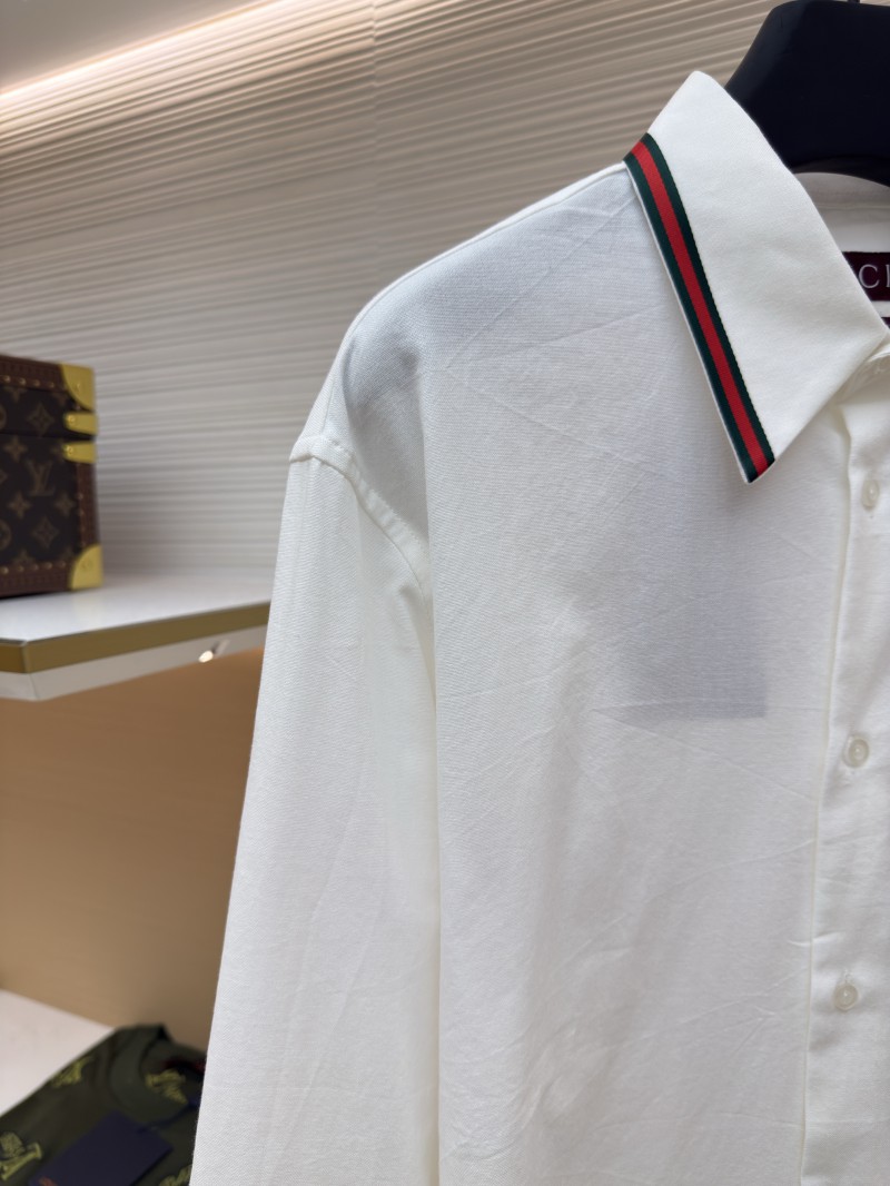Gucci Pointed Collar Single-Button Long-Sleeve Shirt 3