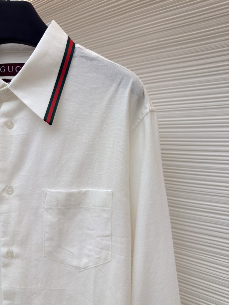 Gucci Pointed Collar Single-Button Long-Sleeve Shirt 4