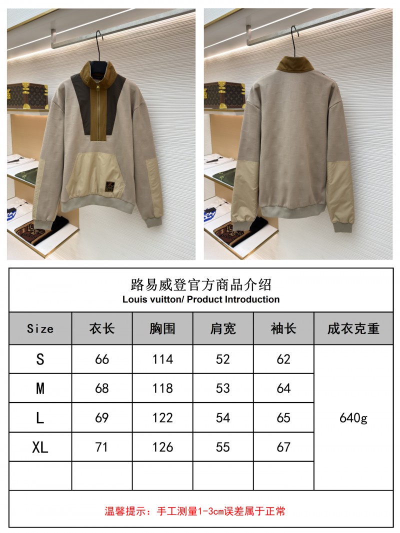 LV Checkered Half-Zip Workwear Pullover 9
