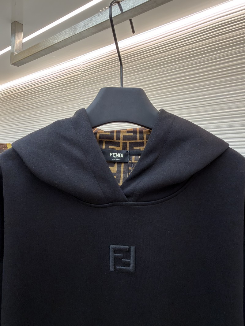 Fendi Lined FF Hooded Sweatshirt 1 2