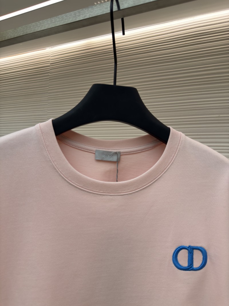 Dior CD Letter Embroidered Crew Neck Short Sleeve 1 2