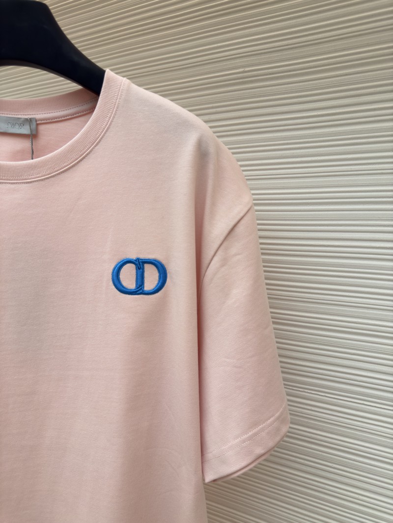 Dior CD Letter Embroidered Crew Neck Short Sleeve 1 4