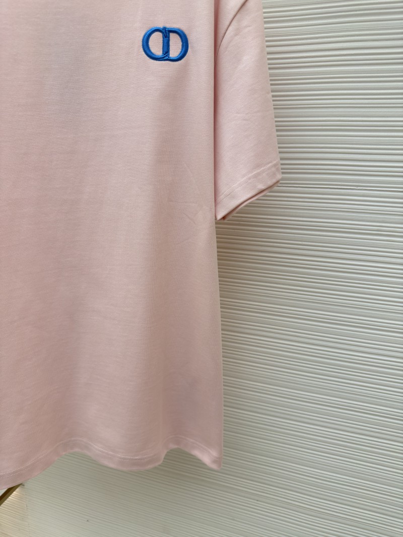 Dior CD Letter Embroidered Crew Neck Short Sleeve 1 6