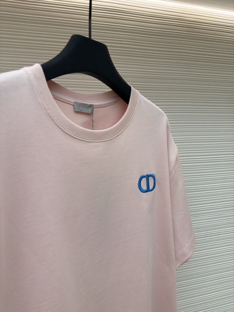 Dior CD Letter Embroidered Crew Neck Short Sleeve 1 7