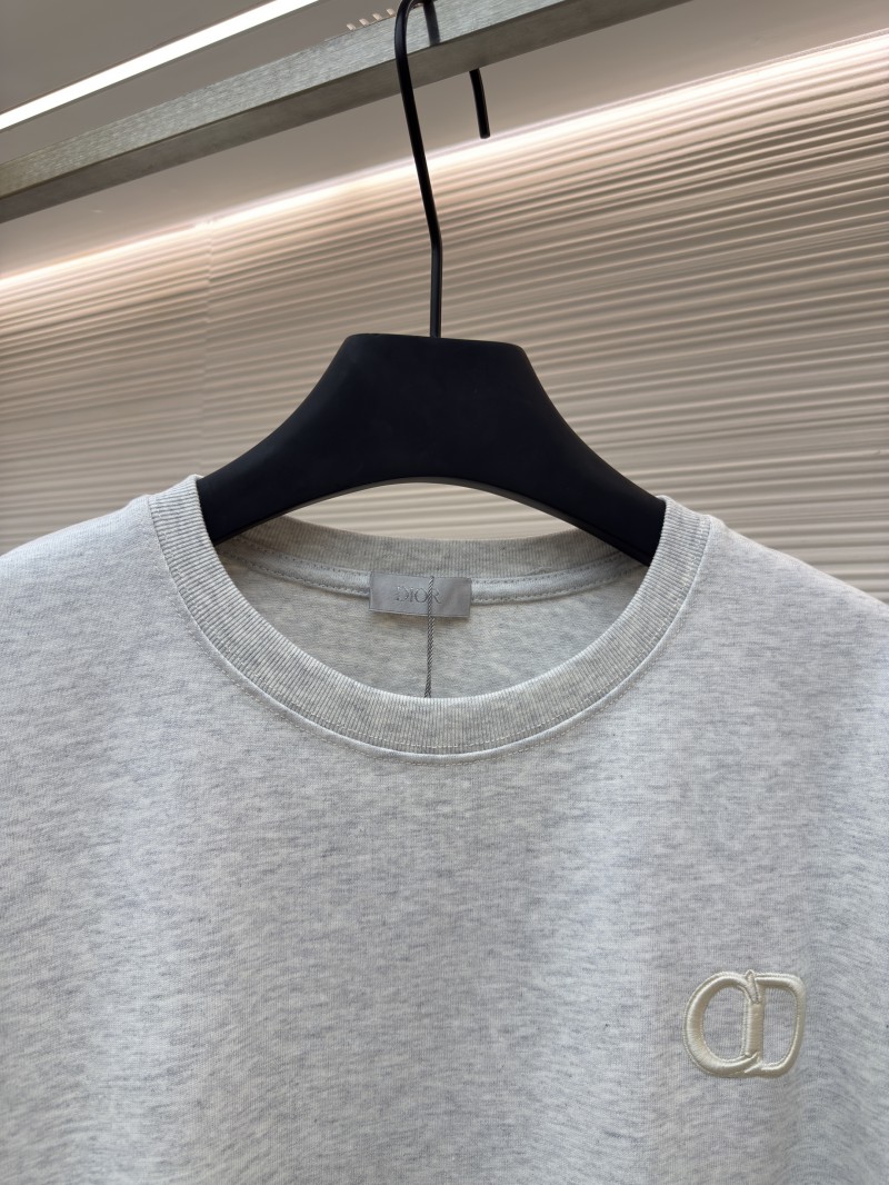 Dior CD Letter Embroidered Crew Neck Short Sleeve 2 2