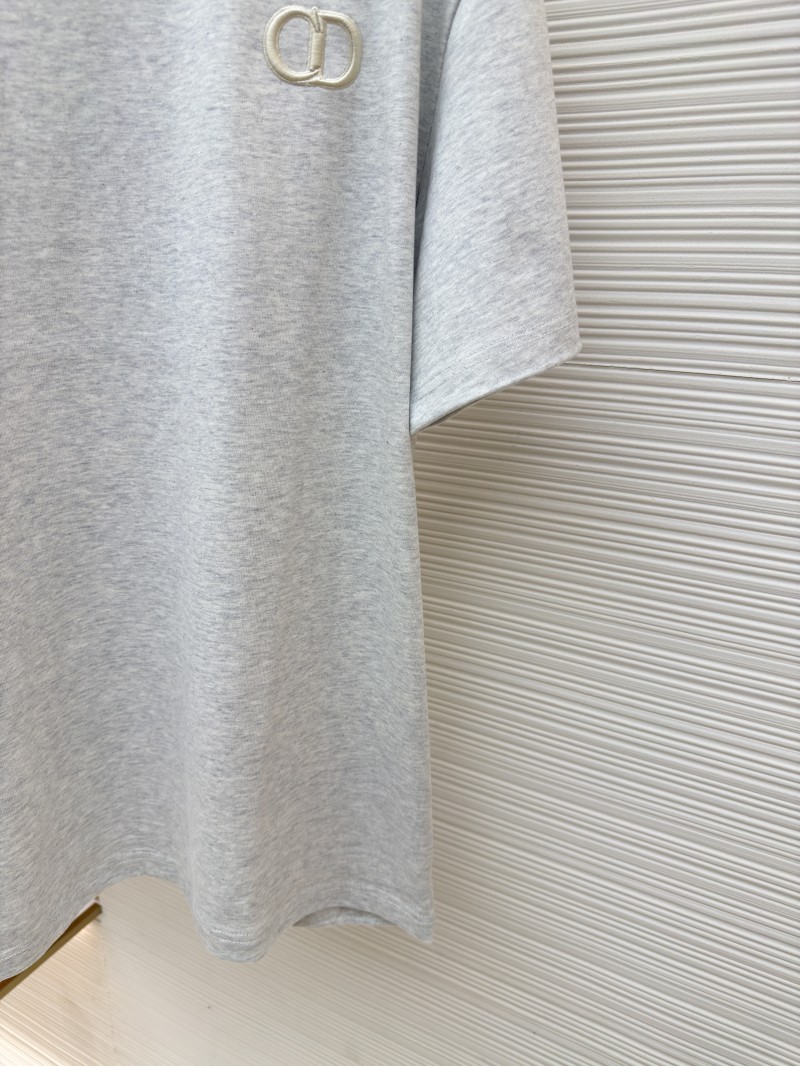 Dior CD Letter Embroidered Crew Neck Short Sleeve 2 6