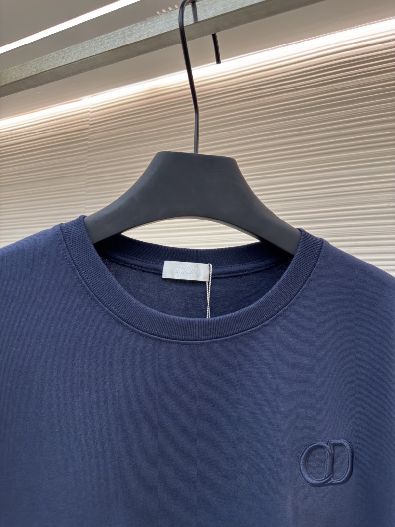Dior CD Letter Embroidered Crew Neck Short Sleeve 3 2