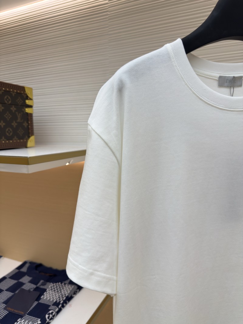 Dior CD Letter Embroidered Crew Neck Short Sleeve 4 3