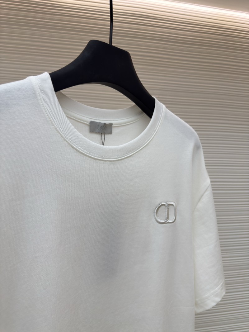Dior CD Letter Embroidered Crew Neck Short Sleeve 4 7